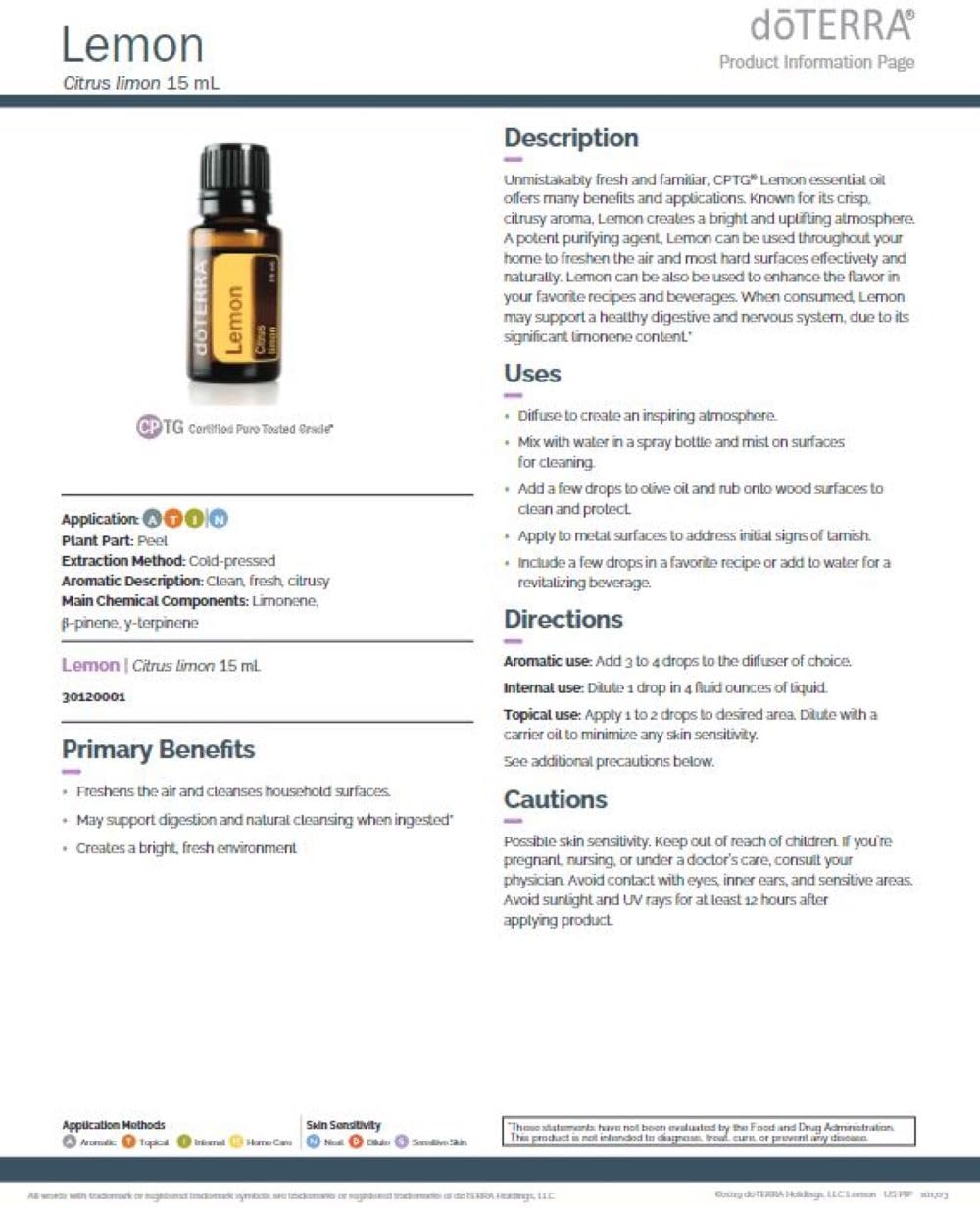 Aromatherapy diffusion with lemon essential oil