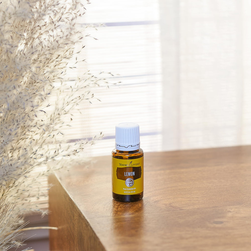 Lemon essential oil diffuser setup