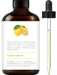 Close-up of lemon oil in a glass dropper