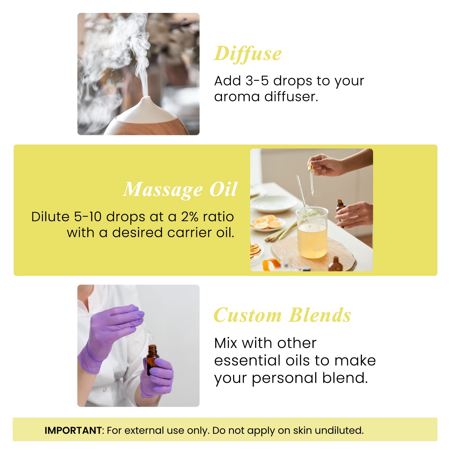 Lemon essential oil for DIY projects