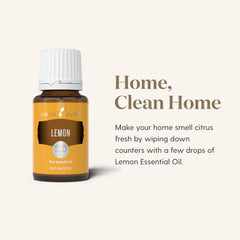 Lemon essential oil skincare application