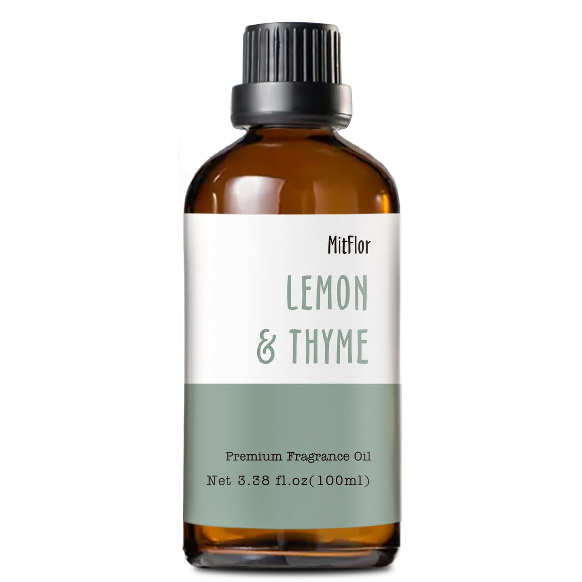 Lemon & Thyme Fragrance Oil 100ml bottle with dropper