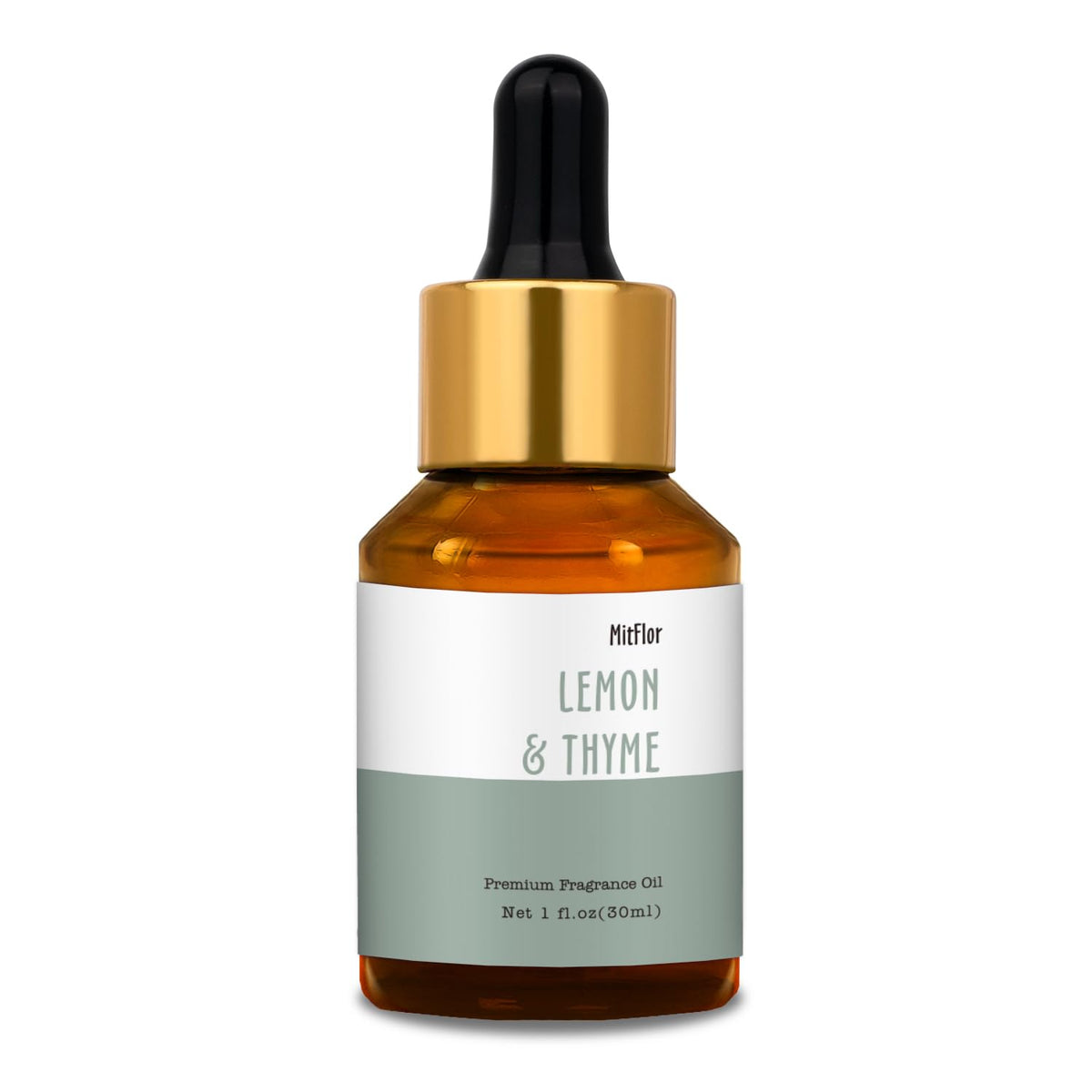Lemon & Thyme Fragrance Oil 30ml bottle – front view