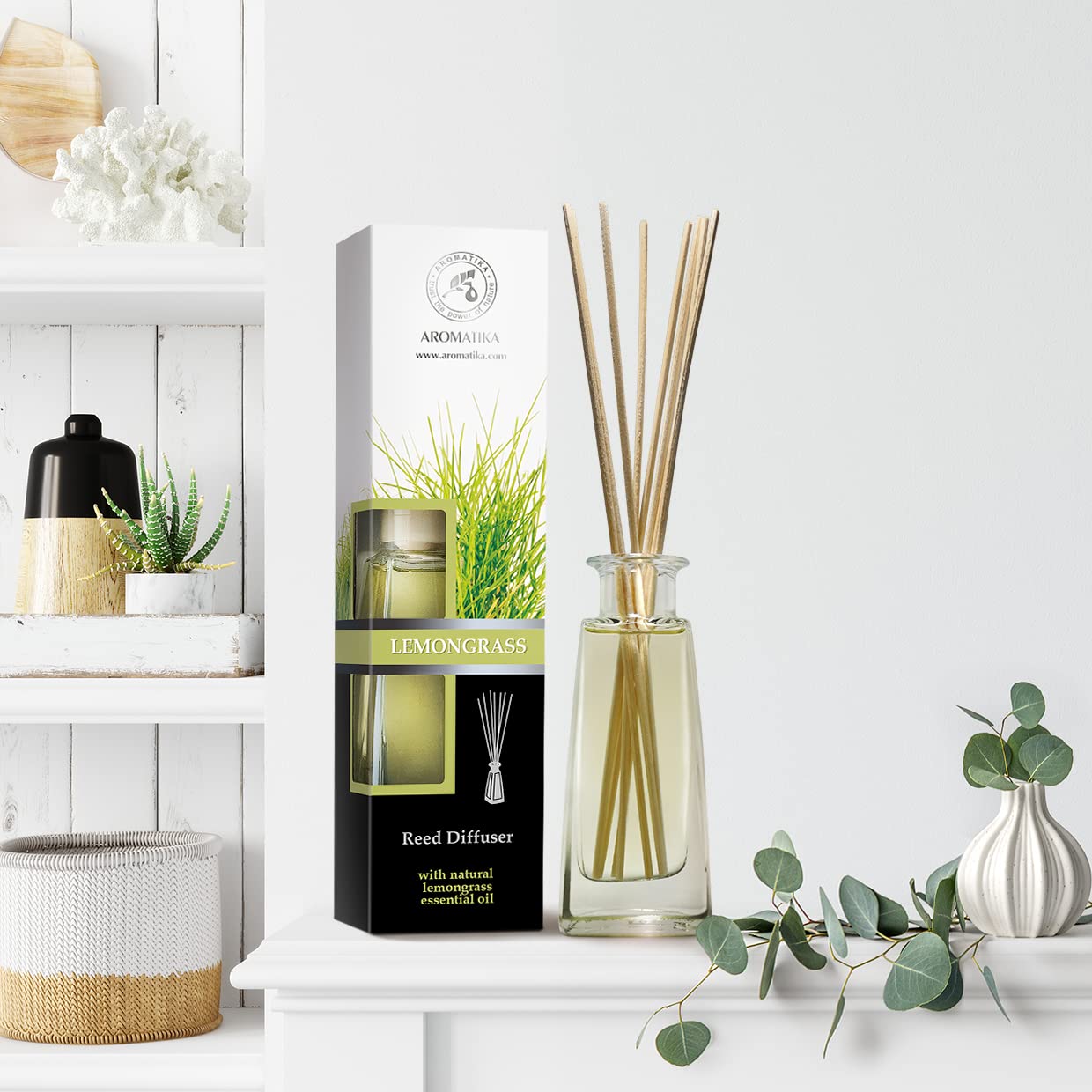 Unpacked gift set with diffuser and accessories