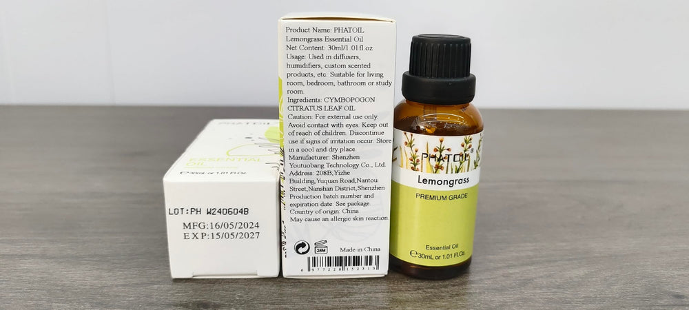 Aromatherapy diffuser with lemongrass aroma