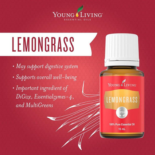 Lemongrass essential oil 100% pure label detail