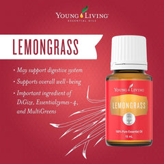 Lemongrass essential oil 100% pure label detail