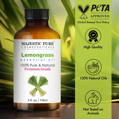 Label and caution information on lemongrass essential oil