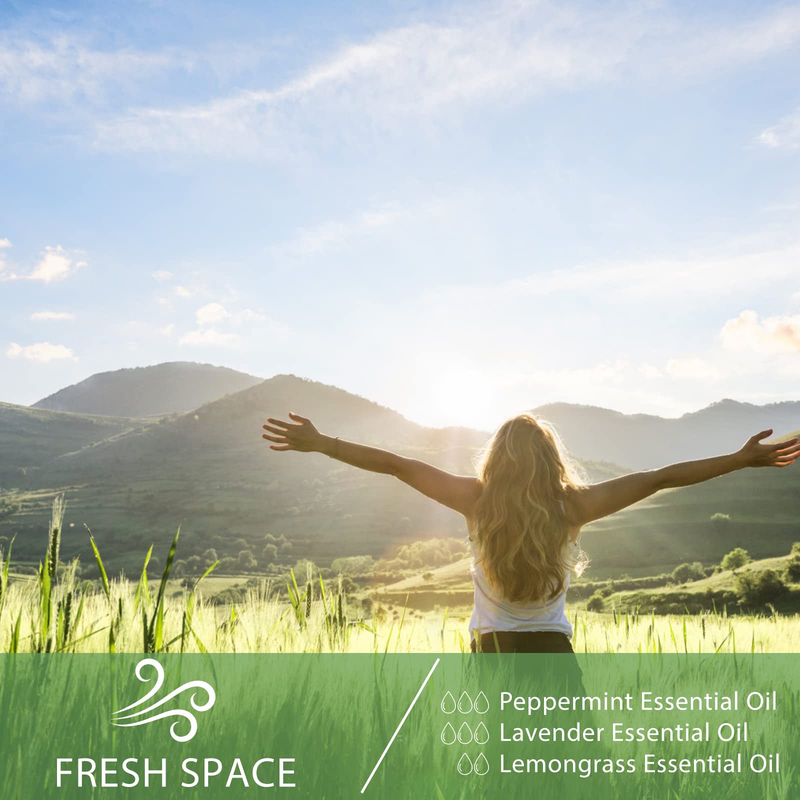 Lemongrass essential oil added to a diffuser