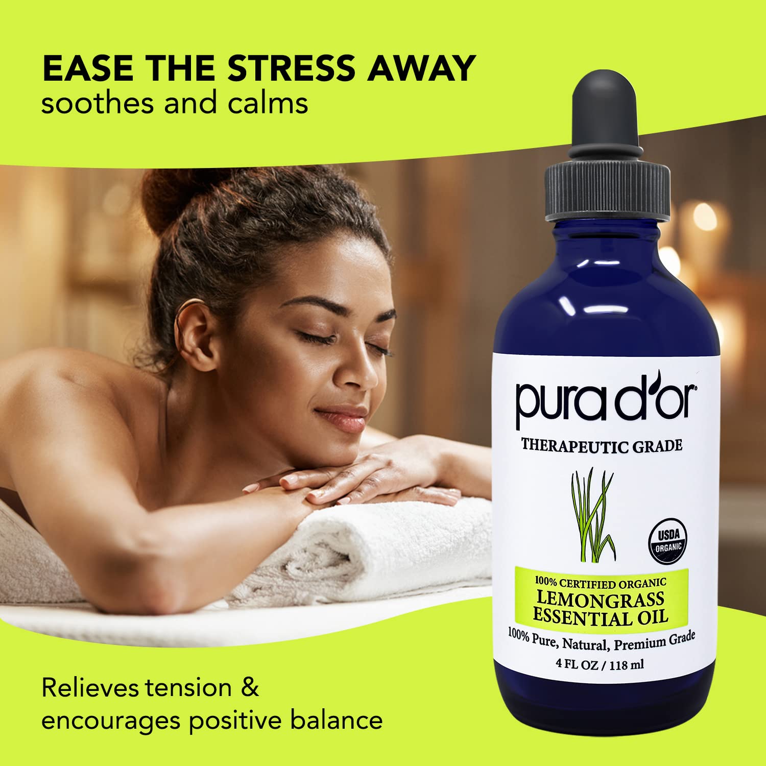 Lemongrass essential oil diffusing in a diffuser