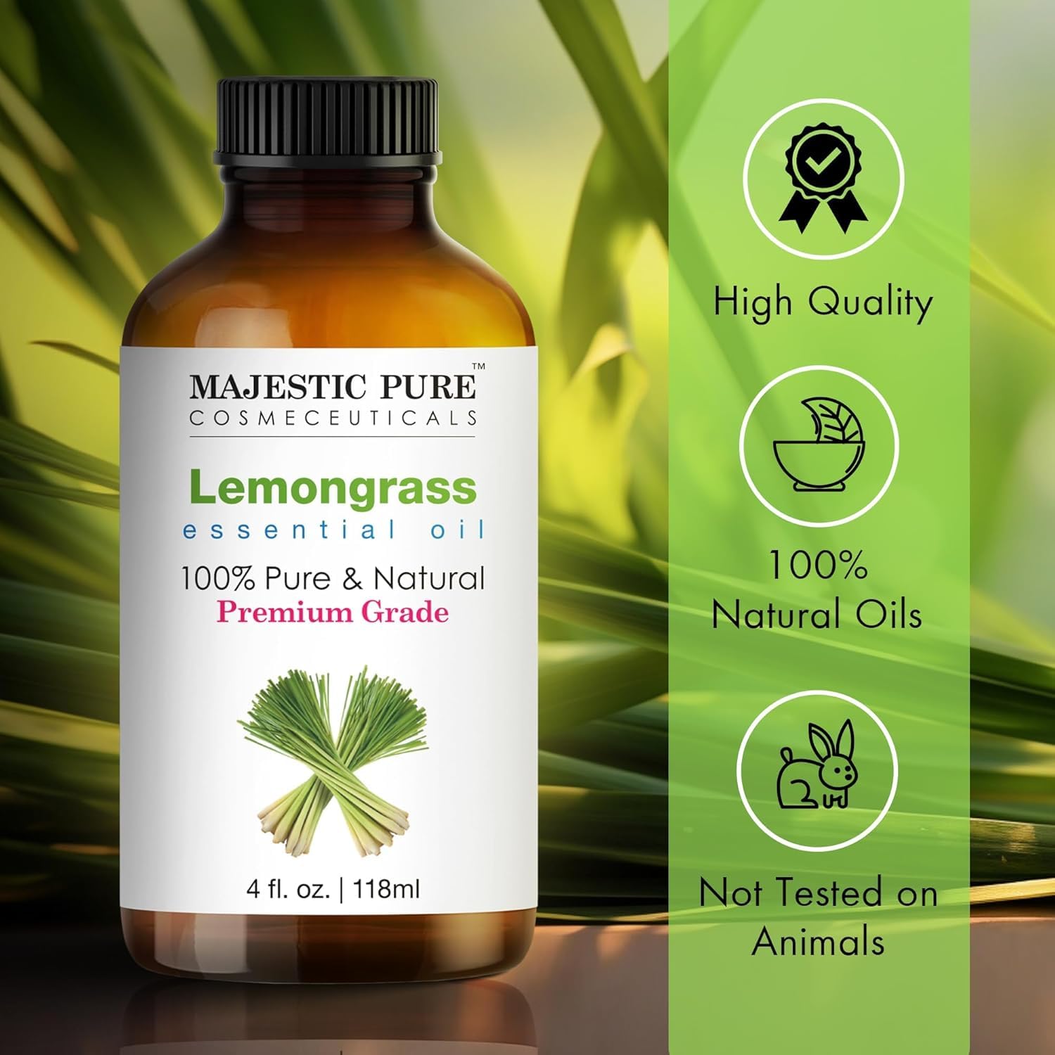 Lemongrass essential oil being used in a diffuser for aromatherapy