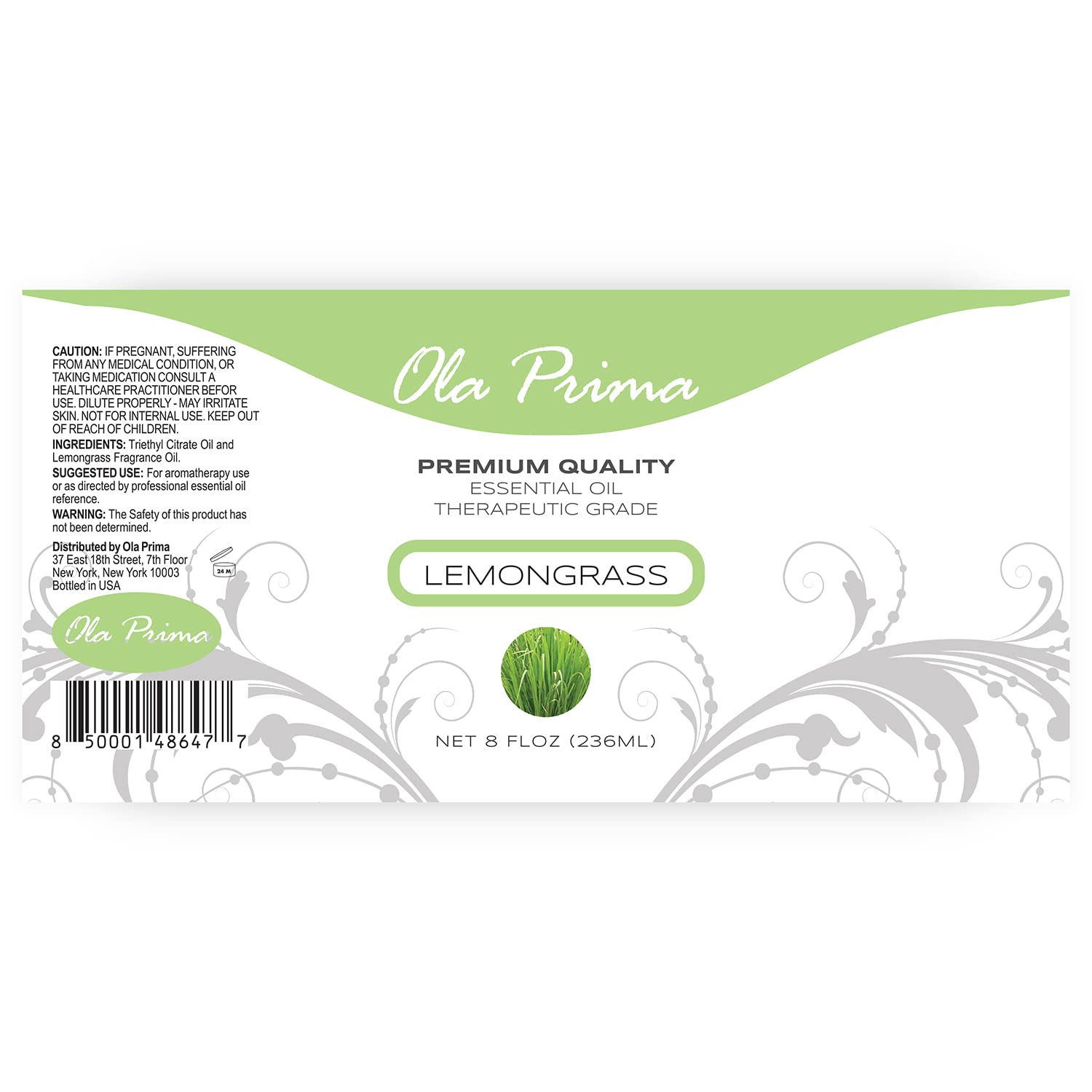 Lemongrass essential oil being used in a diffuser for aromatherapy
