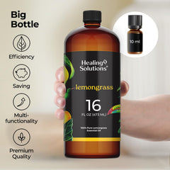 Lemongrass oil paired with lavender for calming diffuser aroma