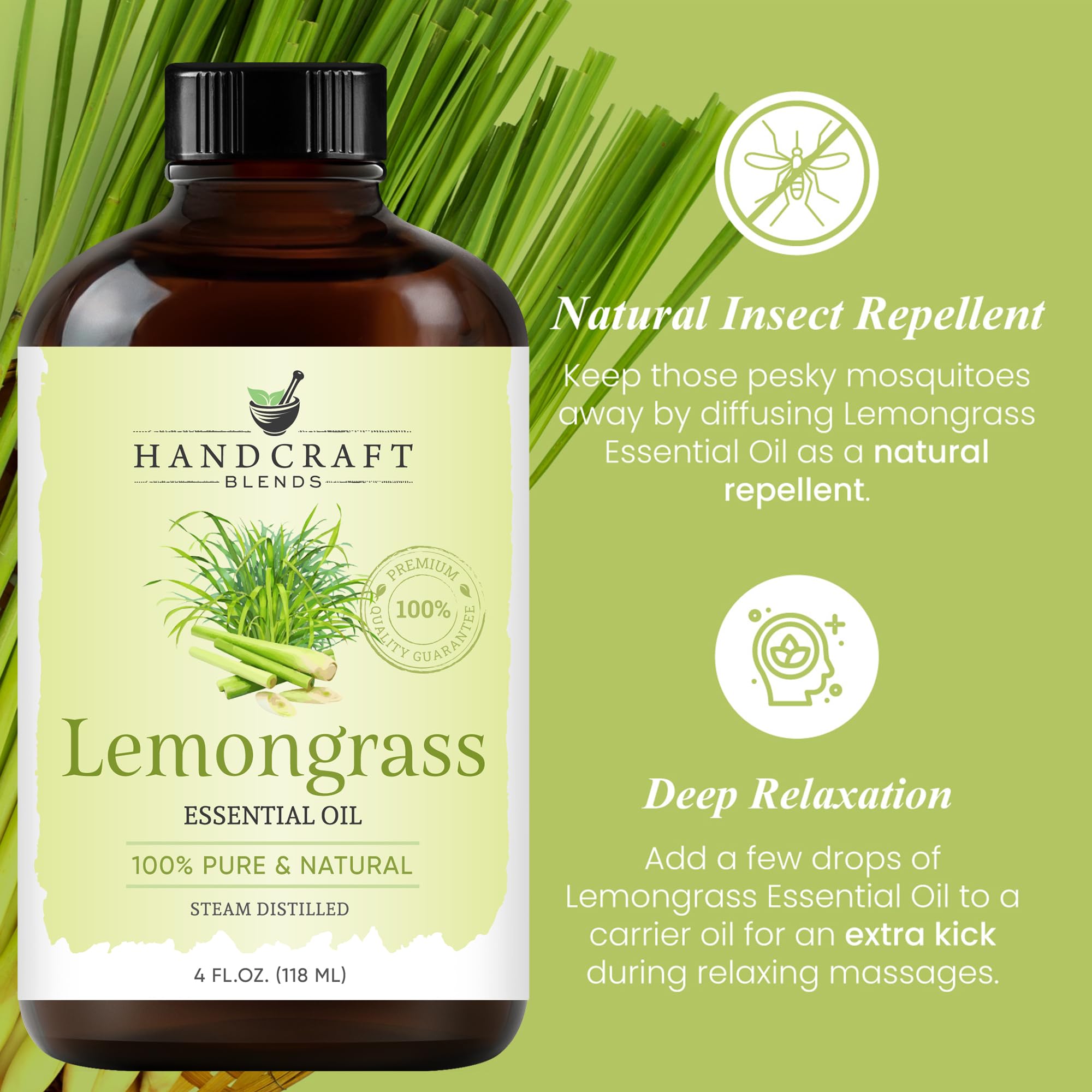 Lemongrass essential oil used in skincare routine