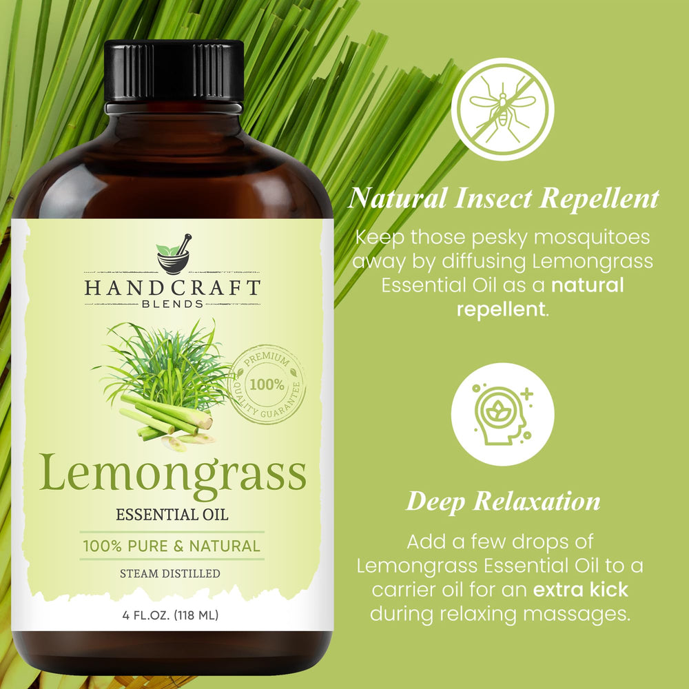 Lemongrass essential oil used in skincare routine