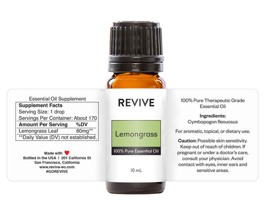 Dropper with lemongrass essential oil
