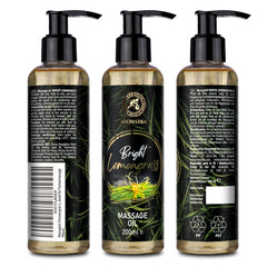 Gift-ready lemongrass massage oil bottle