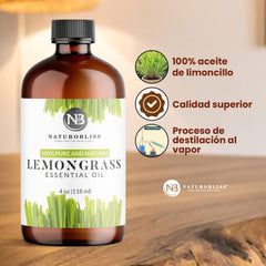 NaturoBliss Lemongrass oil packaging and contents