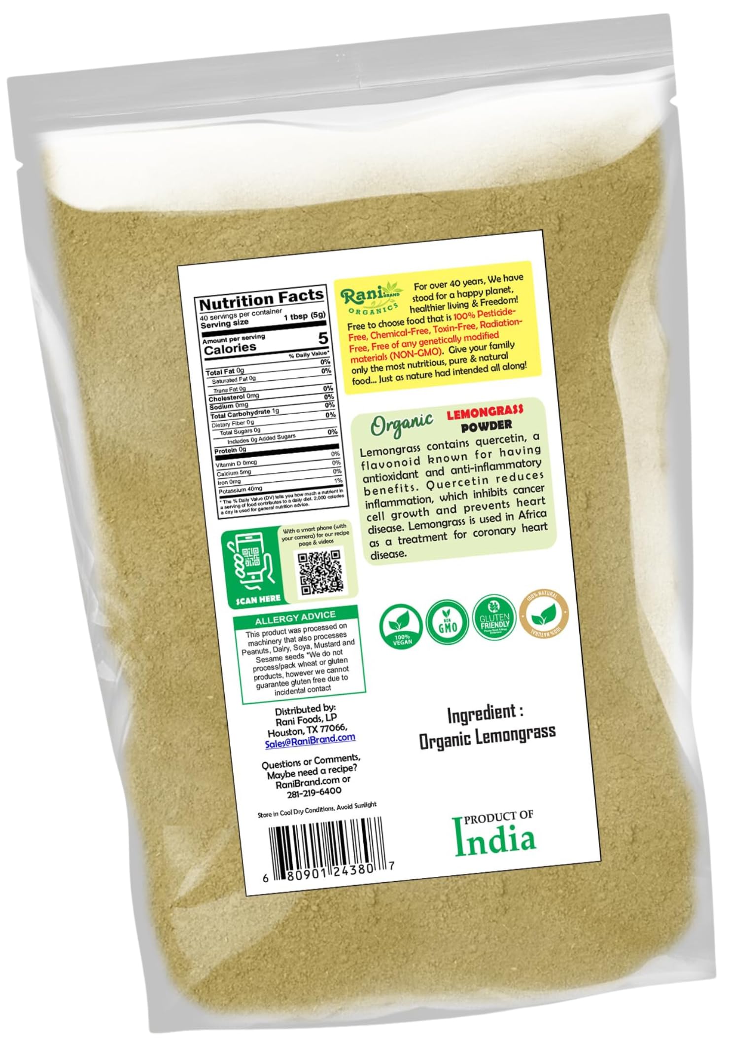 Brewing herbal tea with lemongrass powder