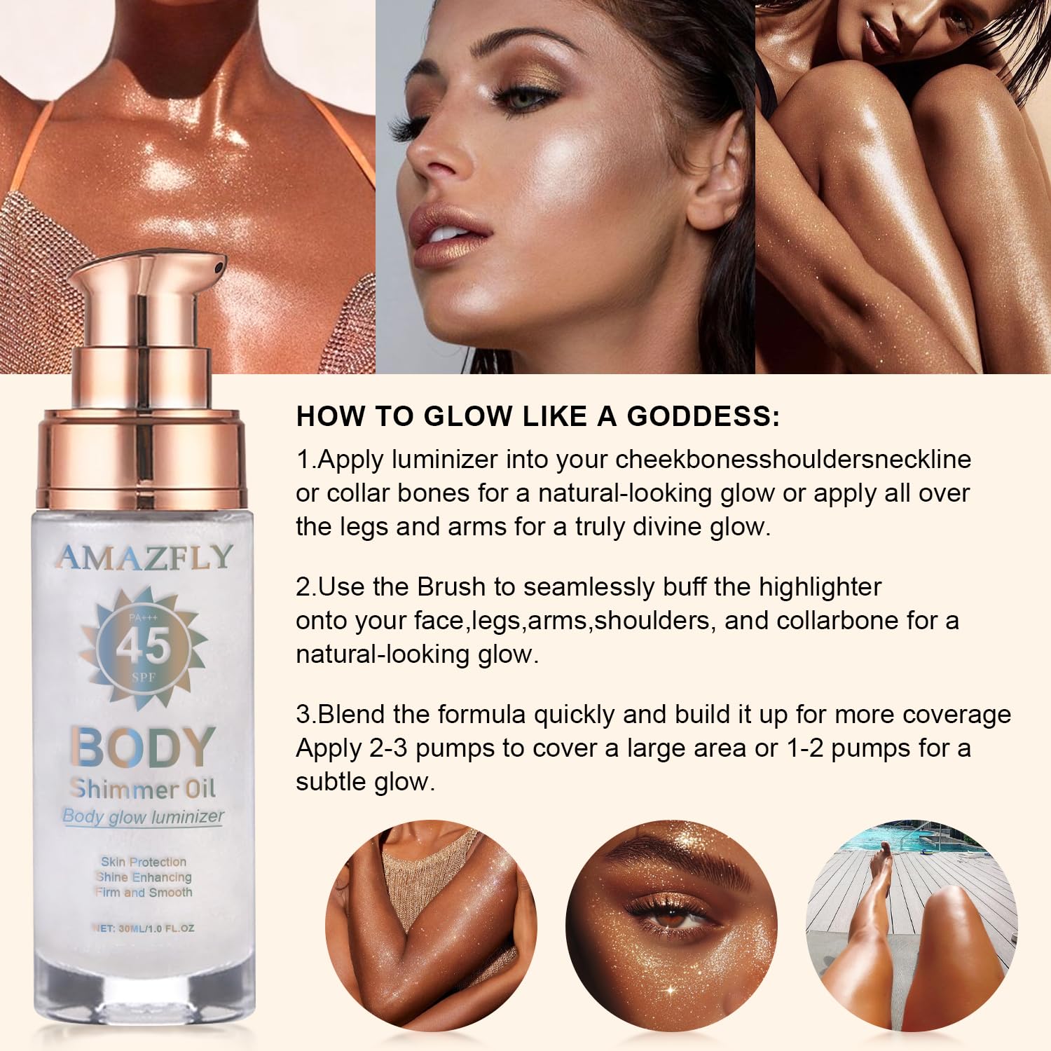 LemonSac longwear shimmer lotion offers extended glow and hydration