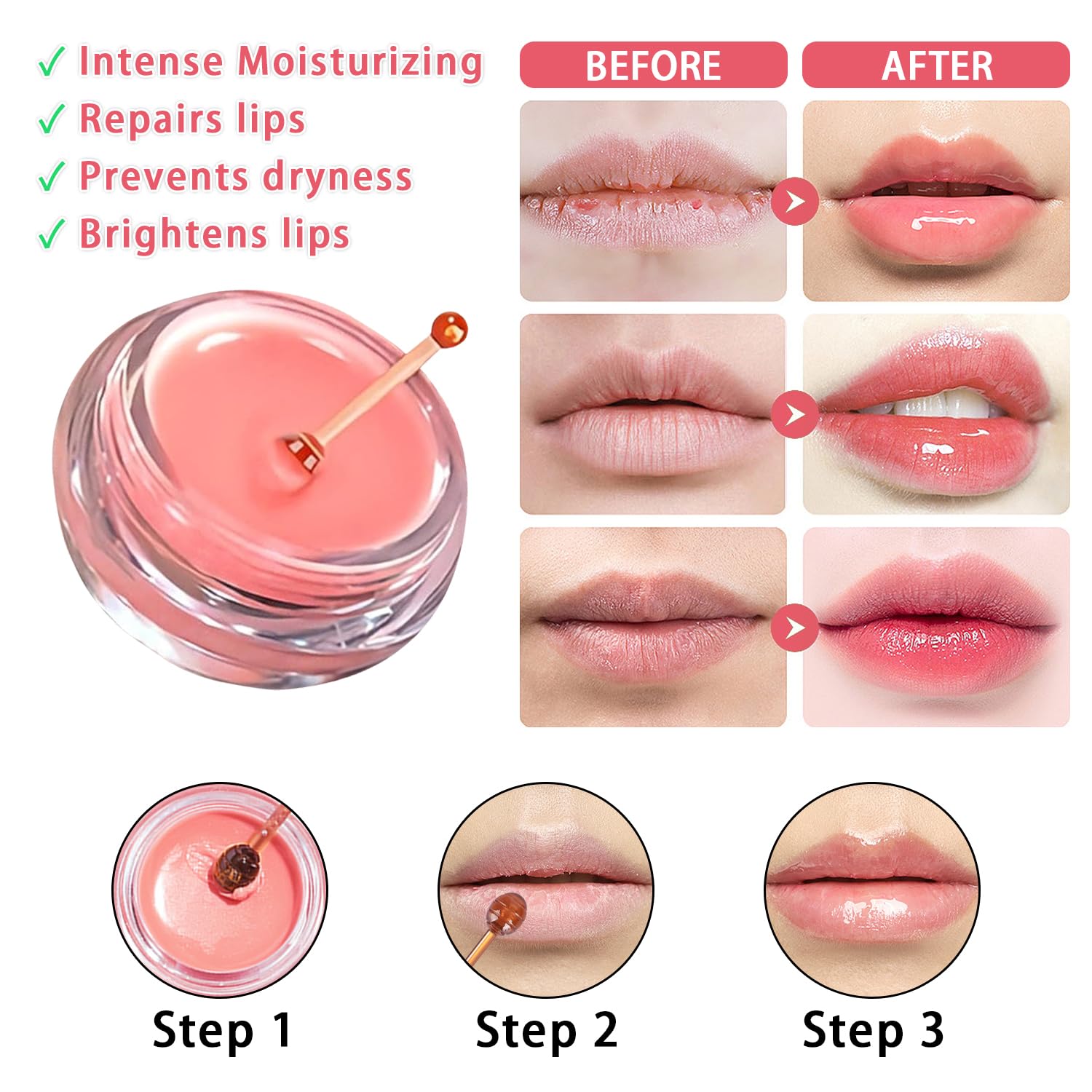 LemonSac Strawberry Lip Mask close-up highlights moisturizing aroma