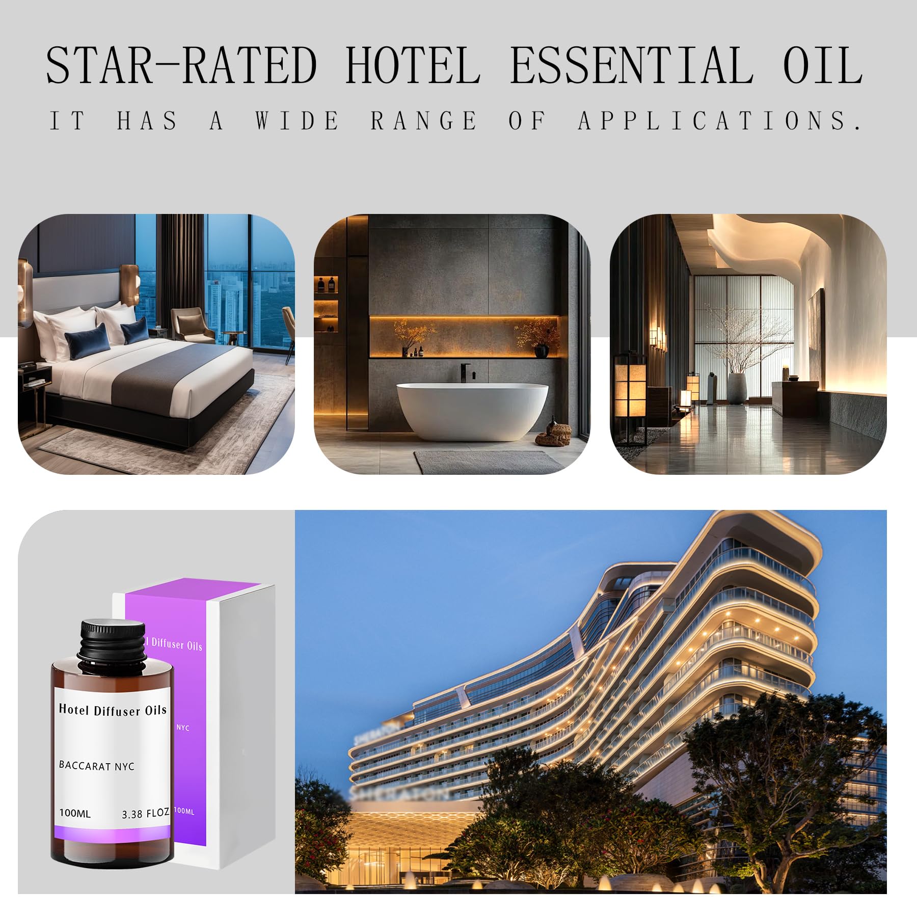 LEMPFE White Tea Diffuser Oil scent notes diagram shows top, middle, base layers