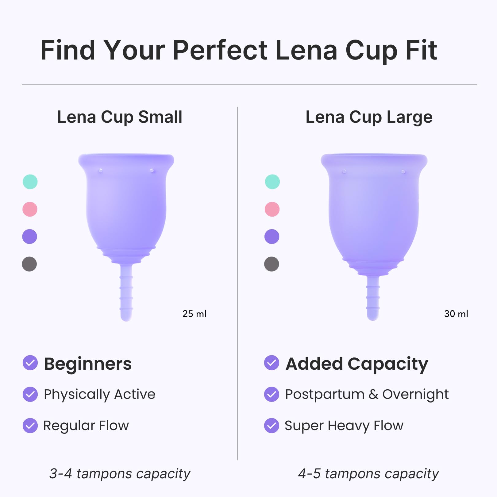 Lena Cup easy insert fold illustrates simple insertion for beginners