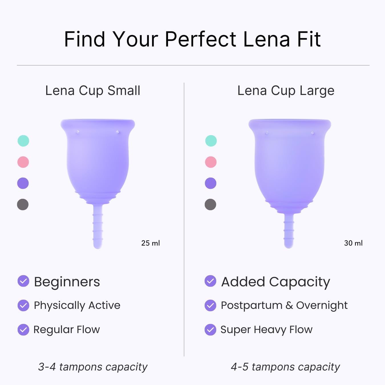 Close-up of Lena Cup seal showing leak-proof fit and comfort