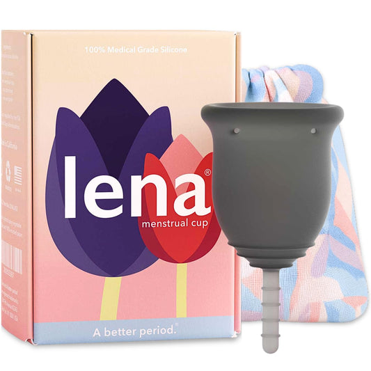 Lena Cup Original Small Gray packaging signals eco-friendly reusable design