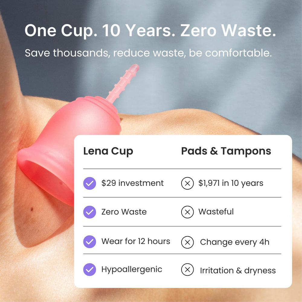Lena Cup Original Small turquoise – hypoallergenic, BPA-free silicone for sensitive skin.