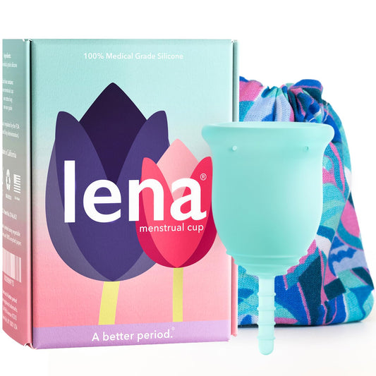 Lena Cup Original Small turquoise – insertion demonstration for comfortable, beginner-friendly use.