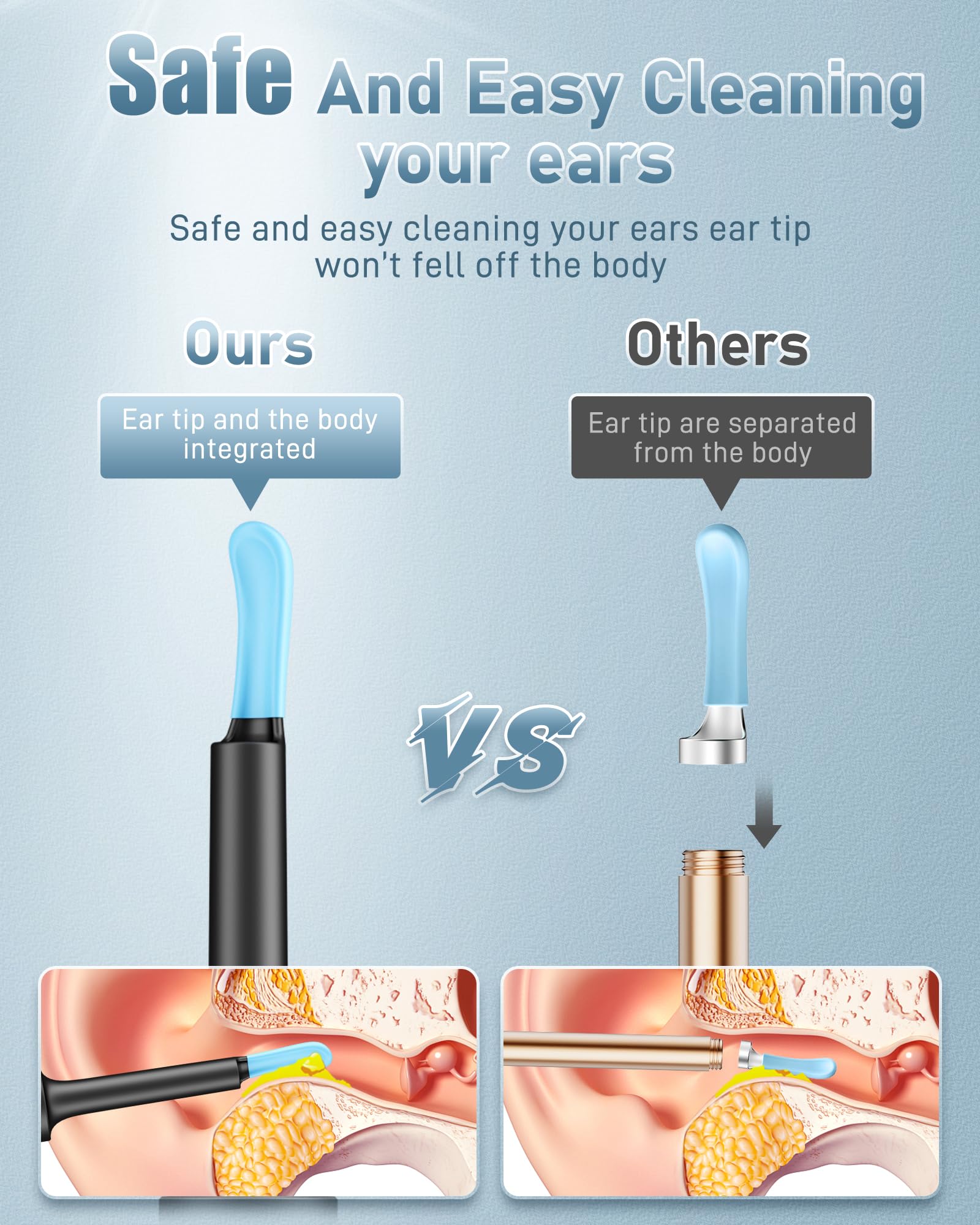 LENGIN ear wax camera multi-scenario use suits ears, teeth, and more.