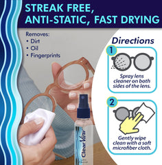 Bulk 25-pack of lens cleaner spray bottles for lenses and screens
