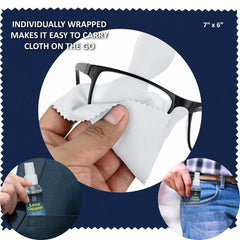 Twelve microfiber cleaning cloths included in the kit