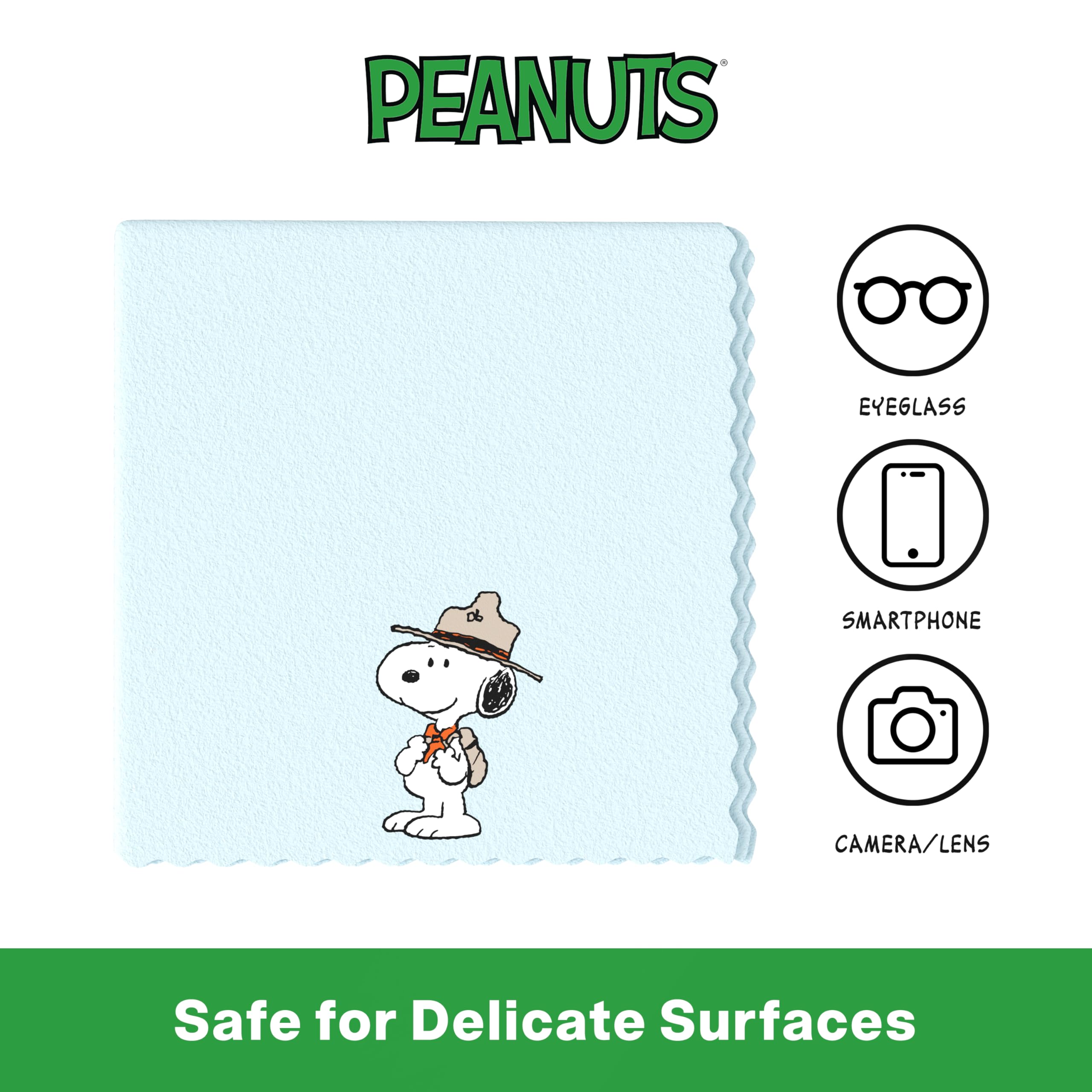 Lens cleaning cloth for delicate screens