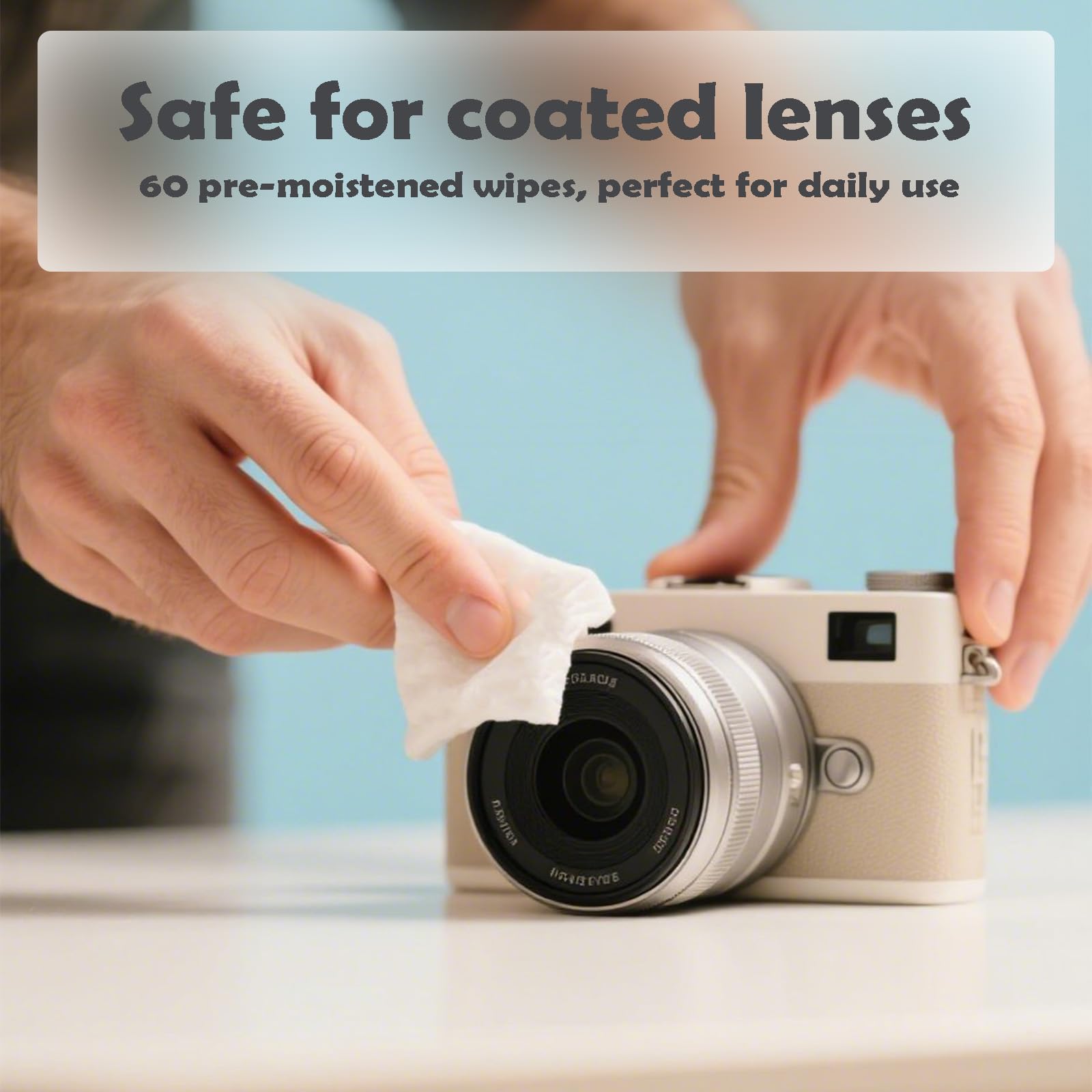 Wipes safe for anti-glare coatings
