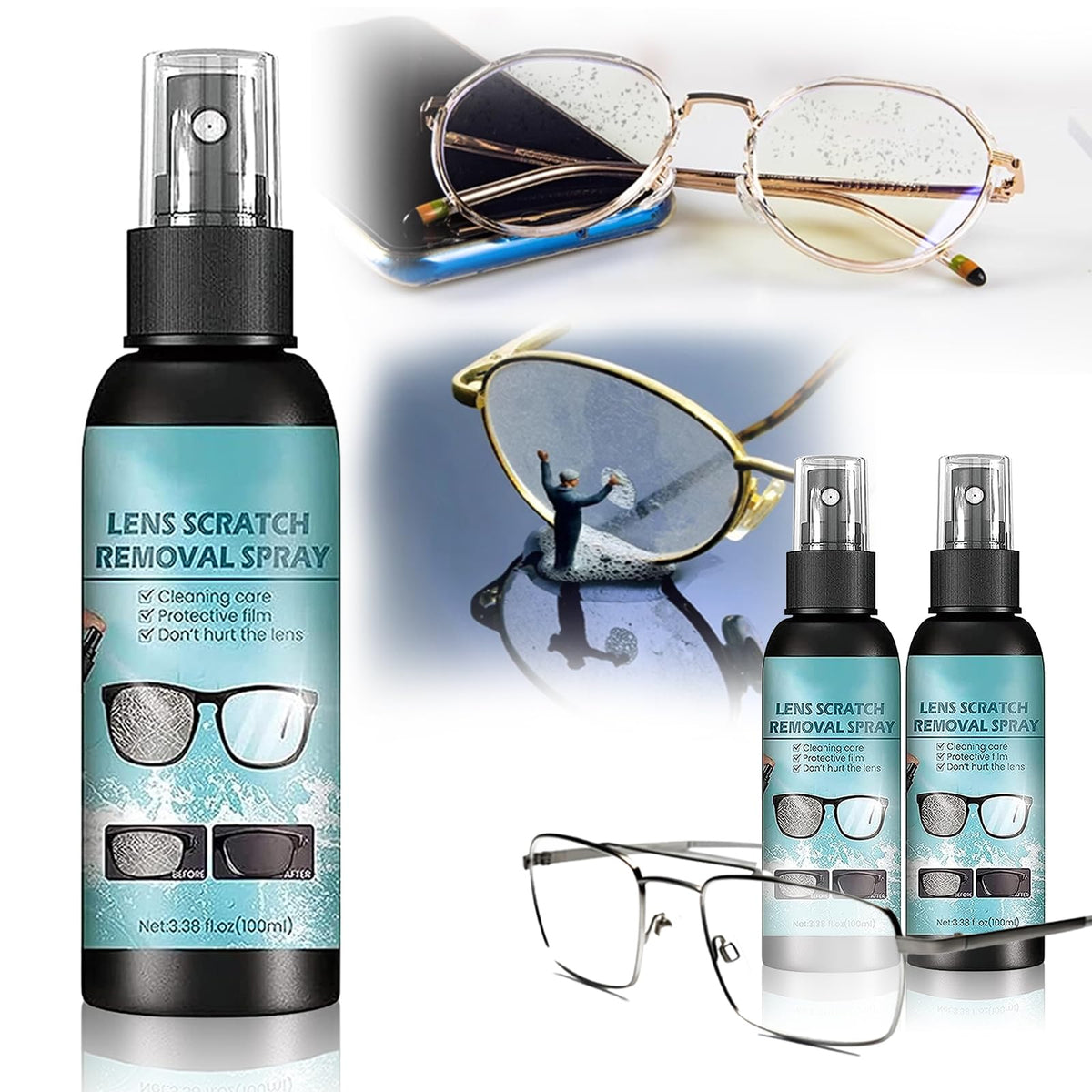 Lens Scratch Remover bottle for eyeglasses