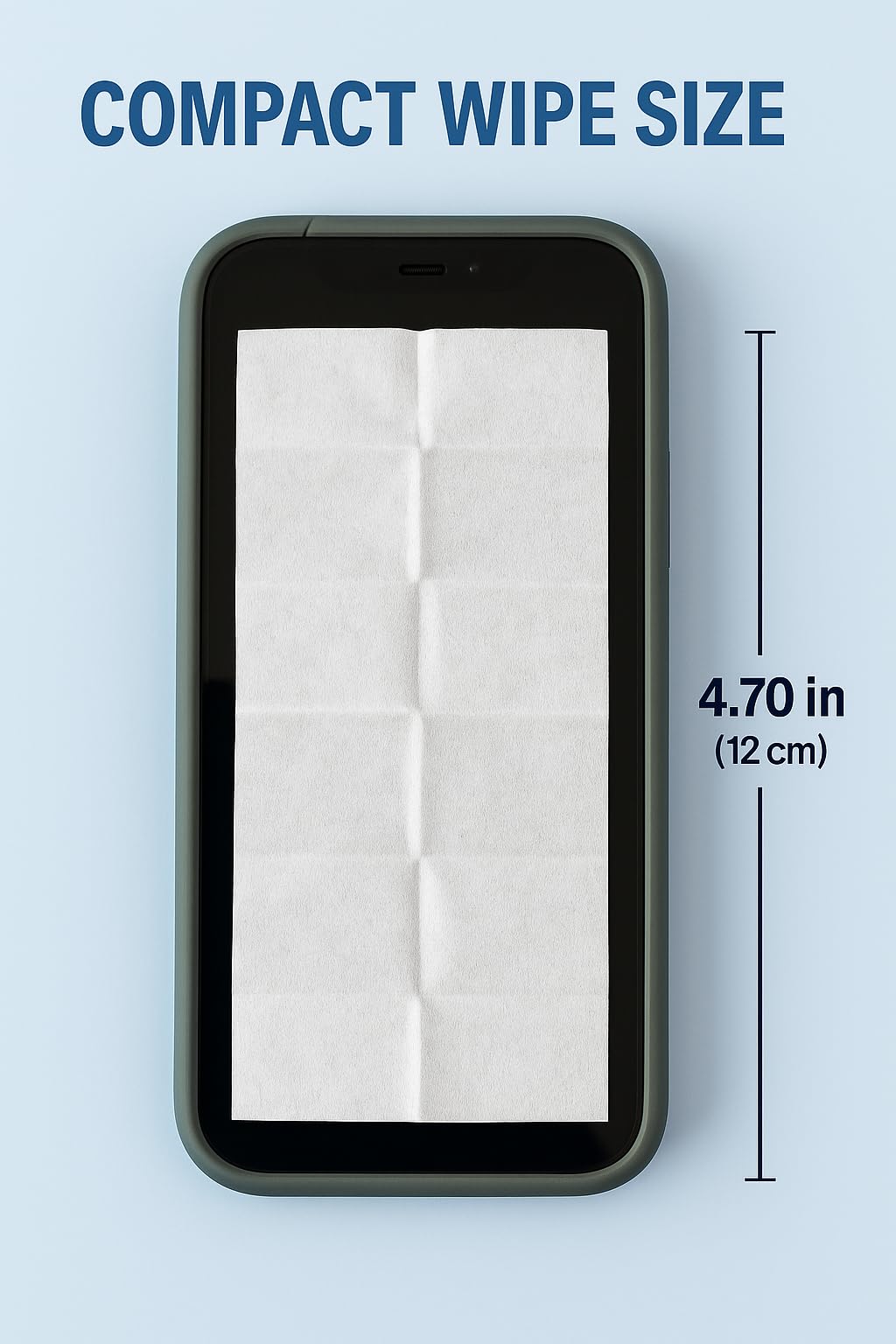 Wipe size 2.4 x 4.7 inches