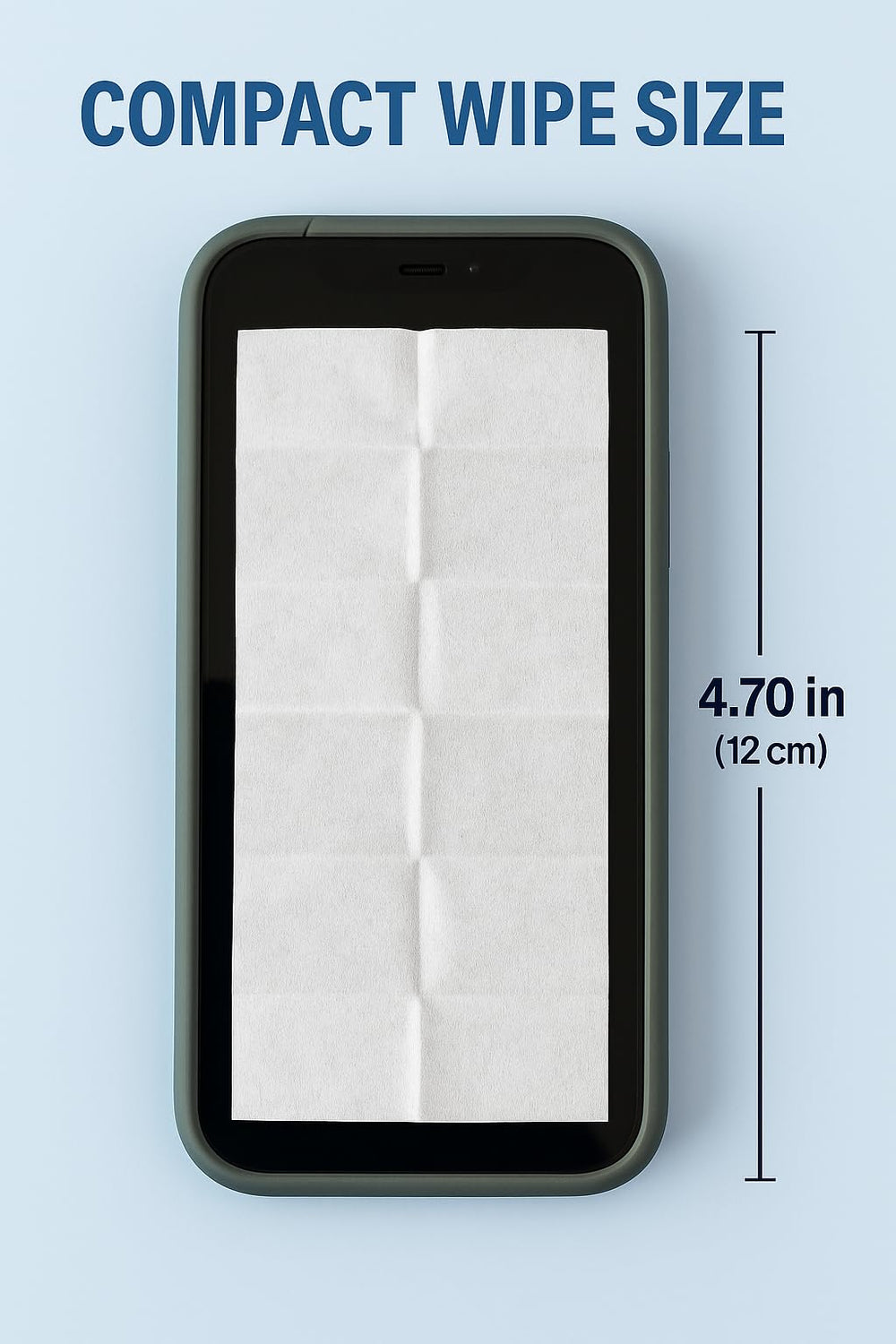 Wipe size 2.4 x 4.7 inches