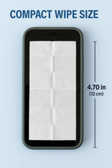 Wipe size 2.4 x 4.7 inches