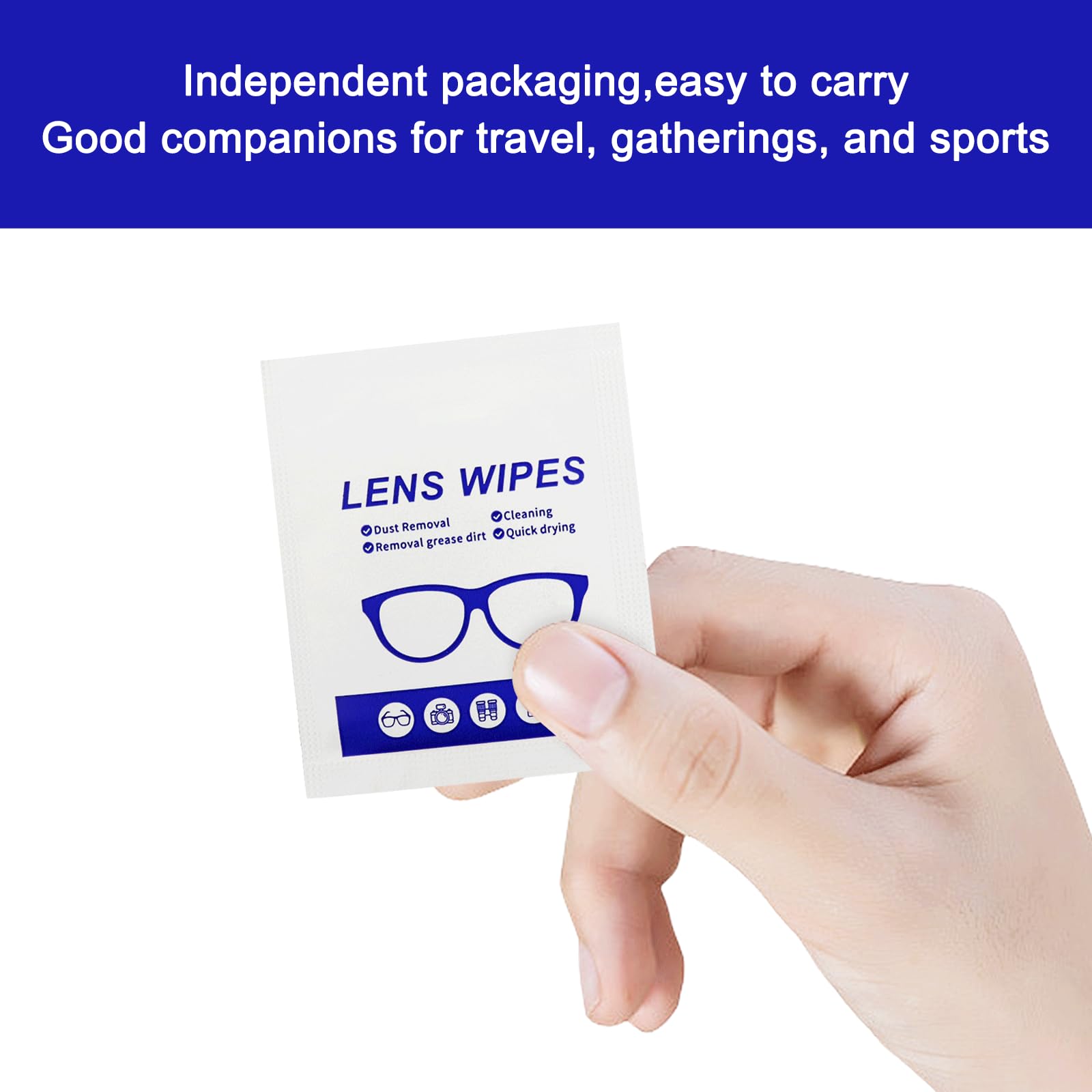 Phone screen being cleaned with Lens Wipes