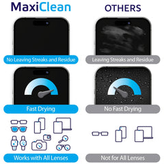 Close-up of pre-moistened lens wipes for glasses