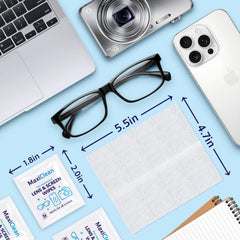 Smartphone screen cleaned with eyewear lens wipes