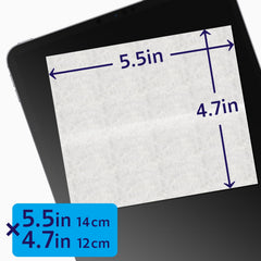Laptop screen cleaned with lens cleaning wipes