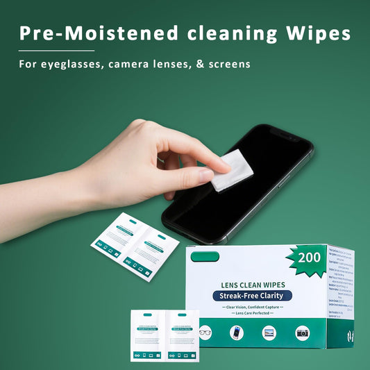 Lens wipes for glasses and sunglasses
