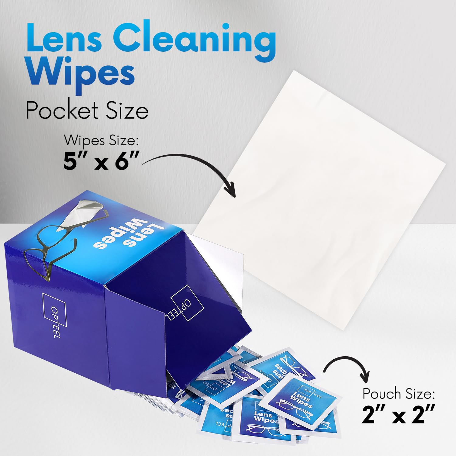 On-the-go cleaning of screens and lenses with lens wipes