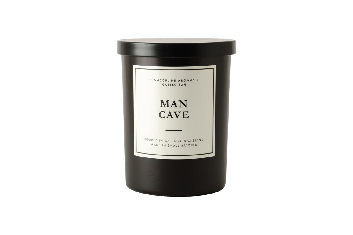 Leoben Company Masculine Aromas soy wax candle in a glass jar