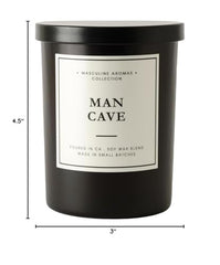 Masculine aroma candle collection for man cave decor