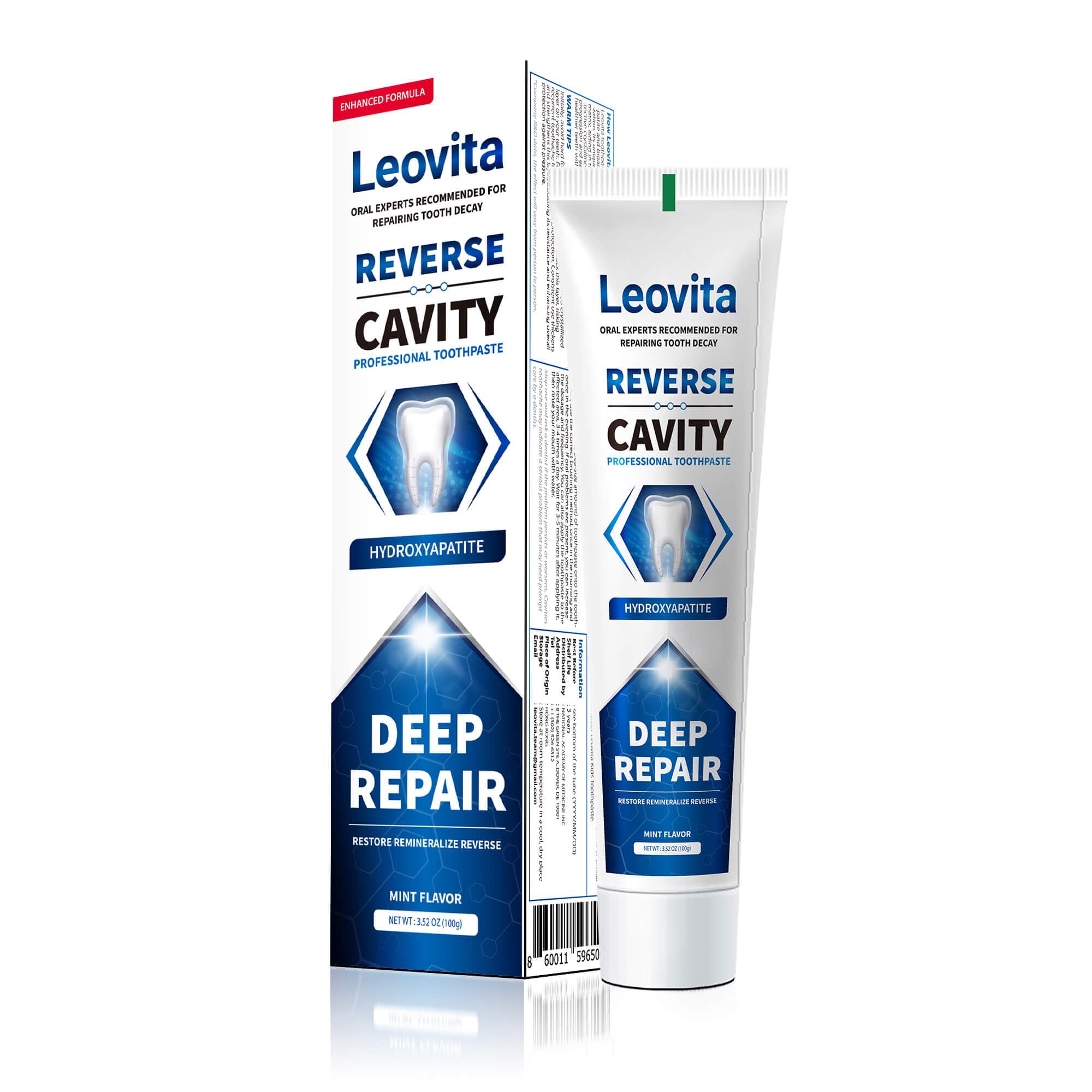 Leovita cavity reversing toothpaste for adults in tube