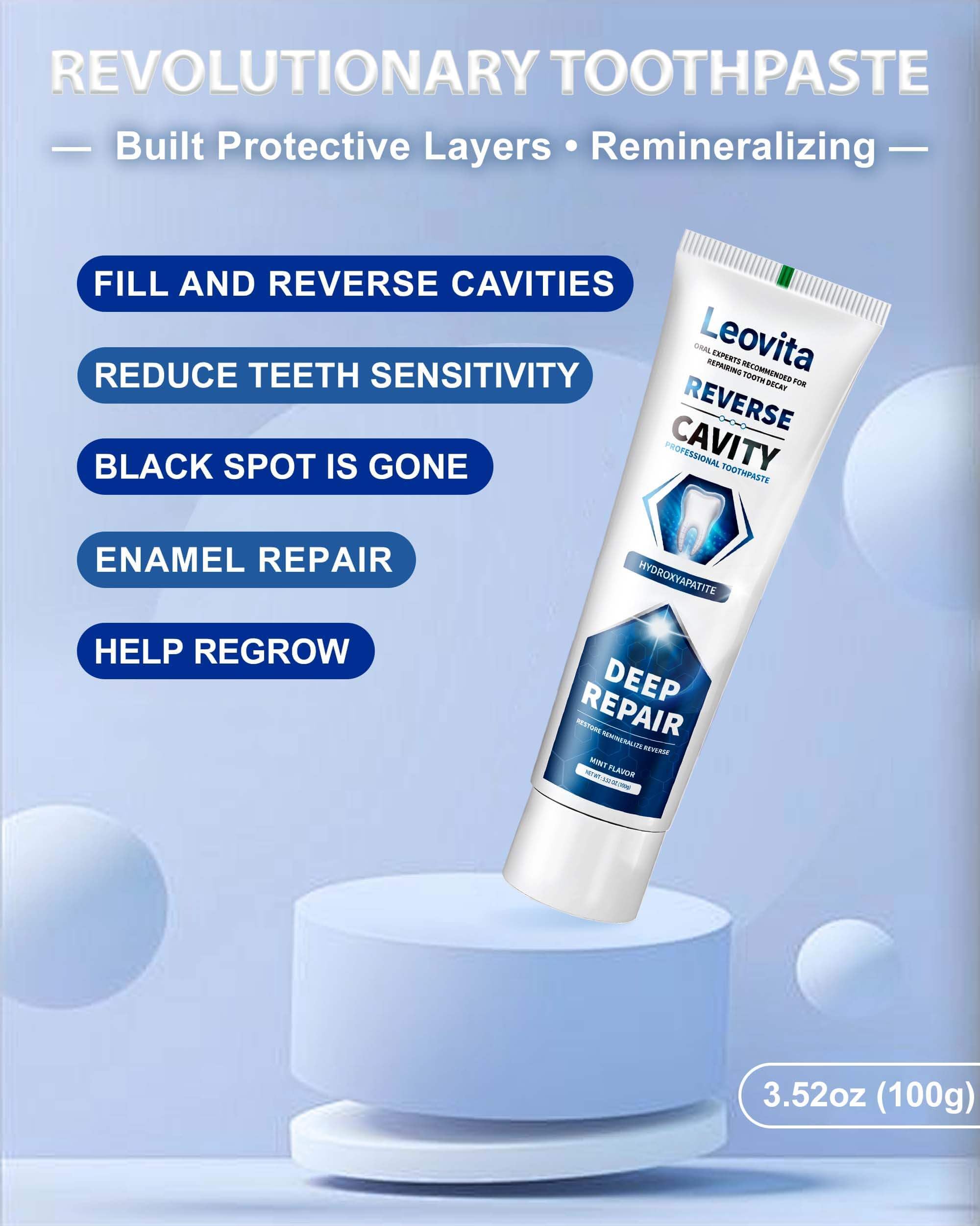 Enamel repair and remineralization with Leovita toothpaste